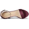 Allegra K Women's Satin Open Toe Ankle Strap Chunky Sandals - 4 of 4