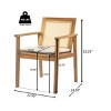 Set of 2 Outdoor Acacia Wood Dining Chairs with Wicker Backrest,Patio Dining Chair with Cushions,Weather Resistant Wood Dining Chair-Koiai - 4 of 4