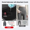 VOXSHE Women's Period Shorts High-Waist Moderate Absorbency Leak-proof Period Boyshorts for Yoga, Comfort - 3 of 4