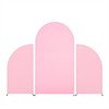 Garvee Arch Cover Set of 3 Spandex Fitted Wedding Arch Cover, Fitted Round Top And Half Moon Arch Backdrop For Wedding Party Decor - 2 of 3