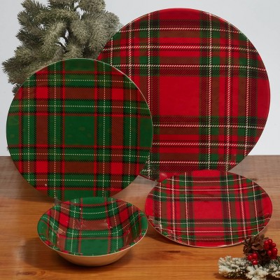 16pc Christmas Lodge Santa Dinnerware Set - Certified International : Target