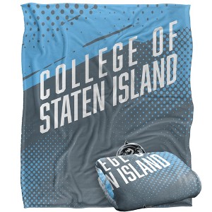 College Of Staten Island Fan Zone Silky Touch Super Soft Throw Blanket 50x60 - 1 of 4