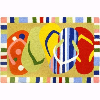 Jellybean Multi-Colored Sandals Rug – Vibrant Indoor & Outdoor Accent Mat, 20"X30"