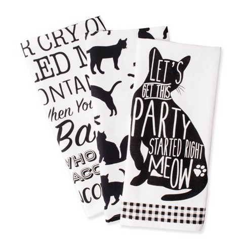 100% Cotton Kitchen Towels Printed with Cute Kitchen Sayings 'Life is Short