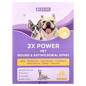 HICC Pet 2X Power Pet Wound & Antimicrobial Spray, For Dogs & Cats, 10 fl oz (296 ml) - 1 of 4
