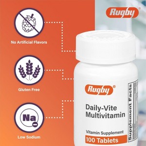 Rugby Multivitamin With Thiamine & Niacinamide Tablet, 100 Ct - 1 of 3