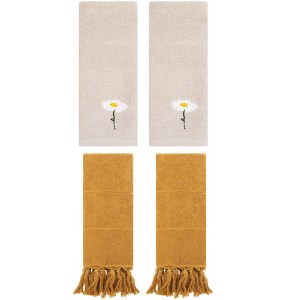 REGALWOVEN 4 Pcs Hand Towels, Absorbent Soft Bath Towel Set for Bathroom - 1 of 4