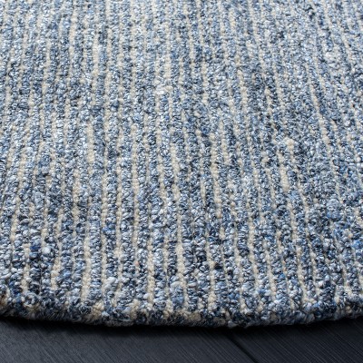 Himalaya Round Blue Wool and Viscose Tufted Rug