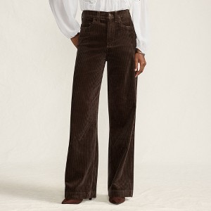 Lands' End Women's High Rise Wide Leg Corduroy Pants - 1 of 4