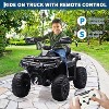 12V Electric Ride on Toys for Kids with Remote Control, Kid ATV with LED & Bluetooth, Dual 45W Motors & 3 Speed Electric Car for Kids - 2 of 4