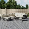 vidaXL 11 Piece Patio Lounge Set with Comfortable Sand Cushions and Sturdy Steel Frame - Easy to Assemble - Perfect for Gardens and Terraces - 2 of 4