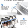 CIPACHO White Narrow Hidden Shoe Cabinet 3 Flip Drawers Adjustable Shelves Freestanding for Entryway Hallway Bedroom Apartment - 2 of 4