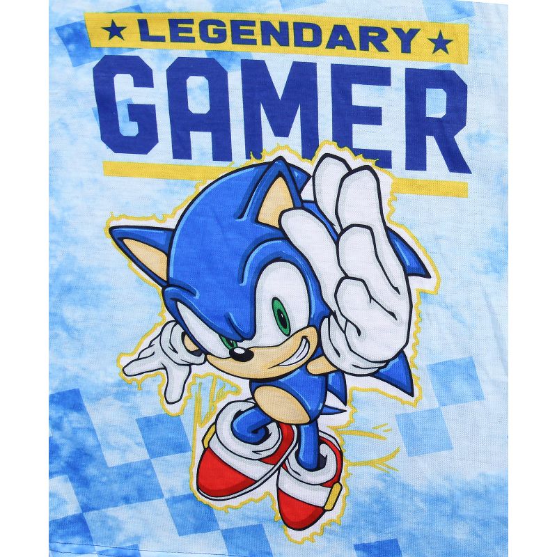 Sonic The Hedgehog Boys Legendary Gamer Short Sleeve 2 Pc Pajama Set, 3 of 7