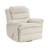 Microfiber Swivel Glider Recliner Chair with Plush Comfort and Removable Seat Back - 3 of 4