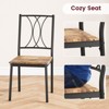 WhizMax 5 Pcs Dining Table Set for 4 With 4 Cozy Chairs and Wood Table Top, Vintage Brown - 3 of 4