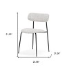 HomeRoots Gray and Black Upholstered Fabric And Metal Open Back Dining Side Chair - 3 of 4