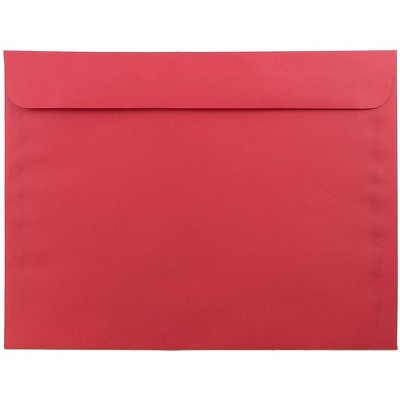 JAM Paper 9 x 12 Booklet Catalog Colored Envelopes Red Recycled 17253