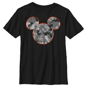 Boy's Disney Mickey Mouse Camo Silhouette T-Shirt - 1 of 4