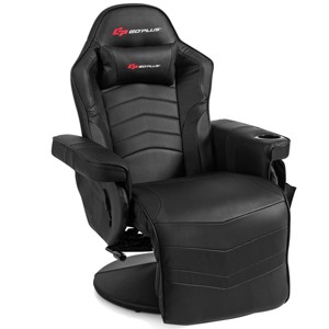 Costway Massage Gaming Recliner Reclining Racing Chair Swivel BlackGrayBlueRed Pink - 1 of 4