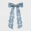 Floral Lace Bow Hair Barrette - Wild Fable™ Blue - 2 of 3