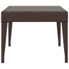 vidaXL Side Table Black PE rattan, powder-coated steel, tempered glass - 3 of 4