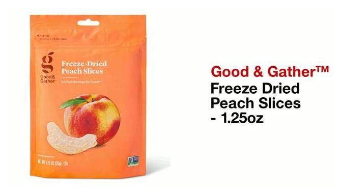 Freeze Dried Peach Slices - 1.25oz - Good & Gather&#8482;, 2 of 5, play video