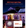 VEVOR Christmas Light Clips,200 Pack, Weatherproof Holiday Lighting Hanging Hooks, Mount to Shingles & Gutters,for C3, C4, Mini,No Tool Required,White - 3 of 4