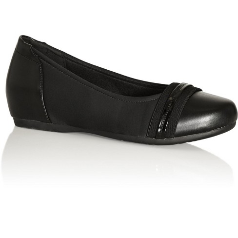 Women's Corinna Wide Width Ballet Flats - A New Day™ Black 6w : Target