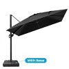 Crestlive Products 11FT Square Cantilever Umbrella Outdoor 360 Degree Rotation Offset Umbrella 6 Heights Adjustable with Base - 2 of 4