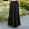 Women's Breezy Black Tiered Maxi Pants - Cupshe - 4 of 4