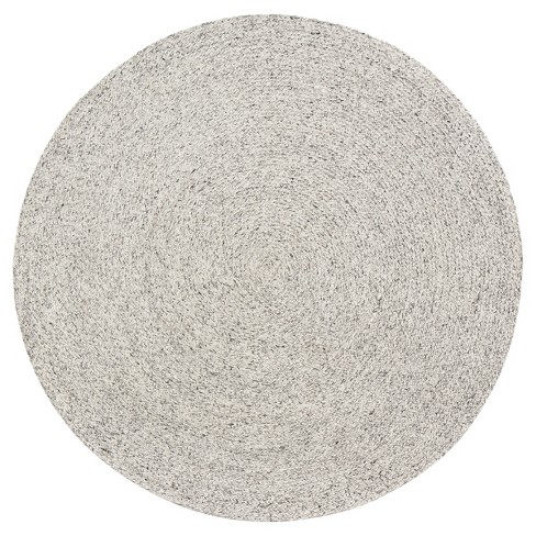 Light Gray Solid Braided Round Area Rug 8' - Anji Mountain : Target