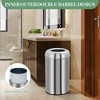 Commercial Grade Open Top Stainless Steel Trash Can, Garbage Bin with Inner Bucket for Home, Office, Restaurant - 4 of 4