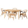 Baxton Studio Cyntia Modern Bohemian Wood and Rattan 5-Piece Dining Set - 2 of 4