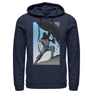 Men's Superman Strongest Hero Pose Pull Over Hoodie - 1 of 3