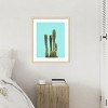 Amanti Art Turquoise Cactus by Lola Peacock Wood Framed Wall Art Print - 4 of 4