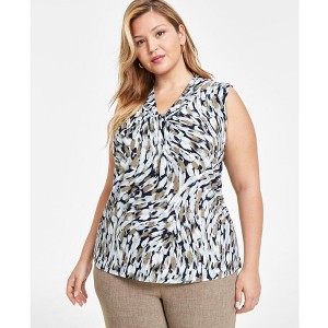 Kasper Womens Printed Sleeveless Blouse Top - 1 of 1