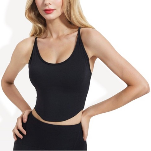 Anna-Kaci Women's High Neck Cropped Tank Top with Racerback Design main image 1