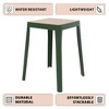 LeisureMod Tresse Stackable Dining Stool – Mid-Century Modern Square Backless Wicker-Top Seat Indoor Outdoor Use for Kitchen, Patio, Garden Set of 2 - 4 of 4