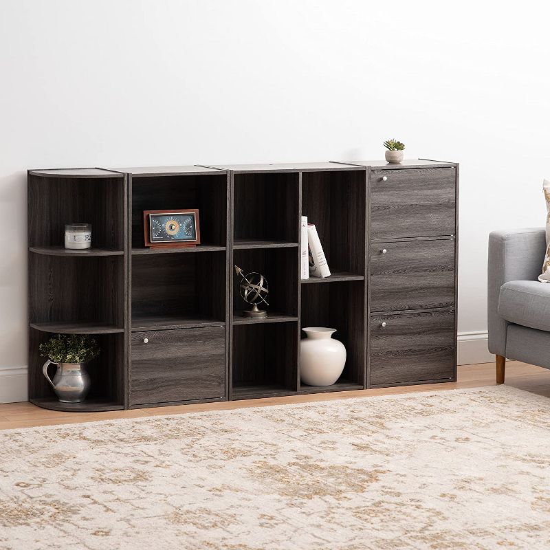 IRIS USA 3-Tier Small Spaces Corner Wood Bookshelf Storage, 3 of 5