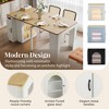 ELJGET Extendable Rolling Kitchen Island & Dining Table with Storage, Outlet & LED Lights, Space-Saving Cabinet for Small Spaces - 4 of 4