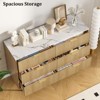 Whizmax Fluted Wood 6-Drawer Dresser, Modern White Chest with Gold Handles, Large Bedroom Storage for Clothes, Living Room, Entryway - 3 of 4