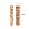 Unique Bargains Wood Clay Grain Texture Carved Fine Baking DIY Rolling Pins 2 Pcs - 2 of 4