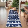 Christmas Washable Rug for Home Decor,Indoor Non Slip Carpet,Soft Low Pile Rugs with Xmas Tree Reindeer Snowflake for Entryway,Living Room,Bedroom - 3 of 4