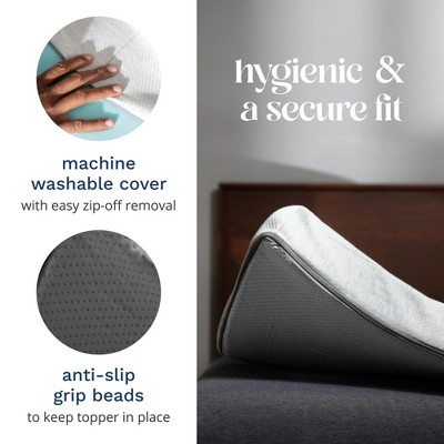 Twin Size 3-Inch Memory Foam Mattress Topper with Washable Cover