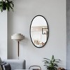 GlasFlength Decorative Wall Mirrors Oval Accent Mirror Wall Mirror Polished Mirror Decorative Mirror for Living Room, Black, 20.98"*0.79"*30.98" - 2 of 4