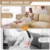 146.4" Chenille L-Shaped Modular Sectional Sofa with Storage Ottomans & Drawers Under Each Seat - 4 of 4