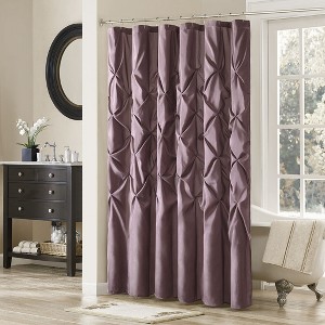 Grungis 72x72 Inch Polyester Semi-Sheer Shower Curtains with 12 Button Holes on Top for Bathroom - 1 of 4