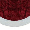 Northlight 48" White and Burgundy Plush Christmas Tree Skirt - 3 of 3