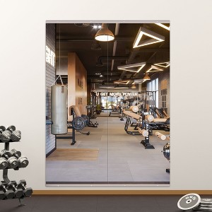 Apmir  2/3 pieces Rectangle Wall Mirror Home Gym Mirror Dance Studio Mirror Tempered Glass Mirror - 1 of 4