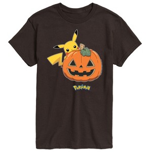 Men's - Pokémon - Pikachu Pumpkin Short Sleeve Graphic T-Shirt - 1 of 4